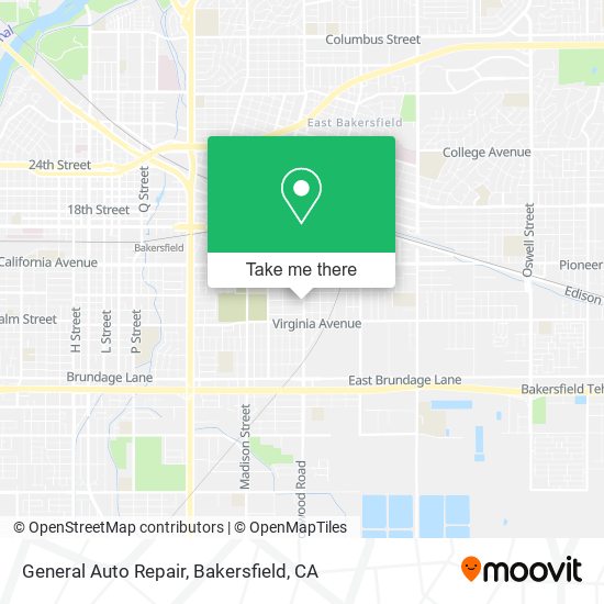 General Auto Repair map