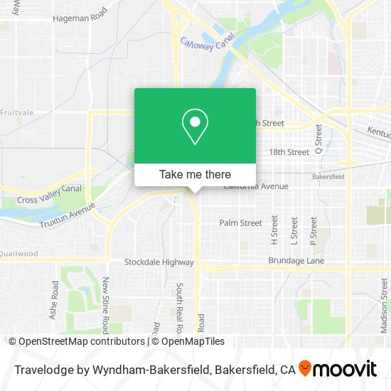 Mapa de Travelodge by Wyndham-Bakersfield
