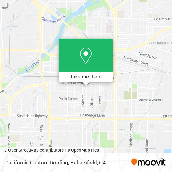 California Custom Roofing map