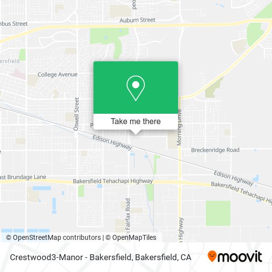 Crestwood3-Manor - Bakersfield map