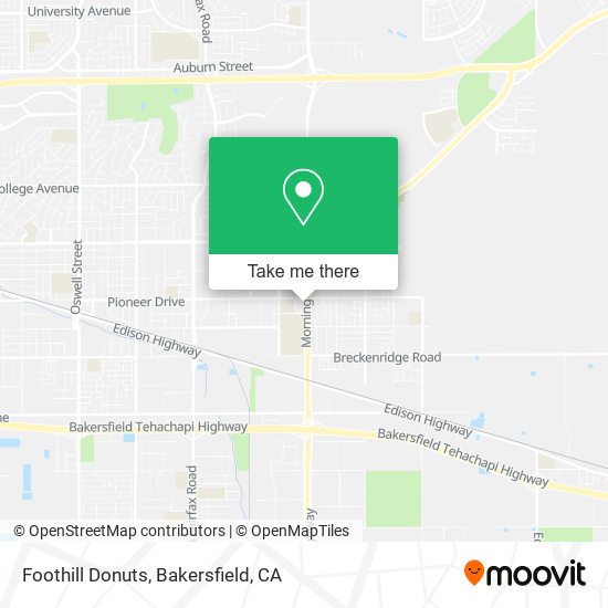 Foothill Donuts map