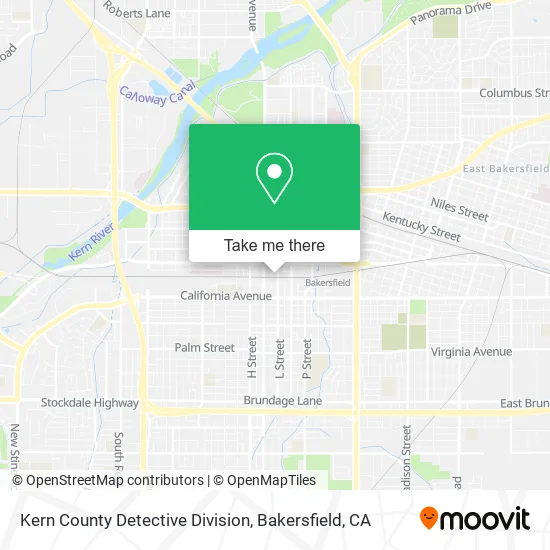 Kern County Detective Division map