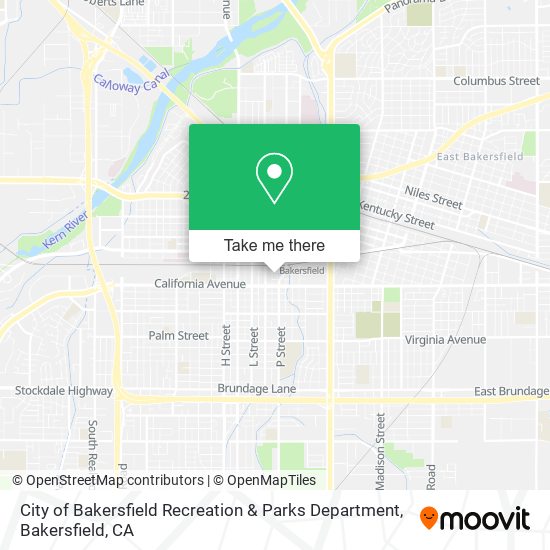 City of Bakersfield Recreation & Parks Department map