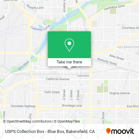 USPS Collection Box - Blue Box map