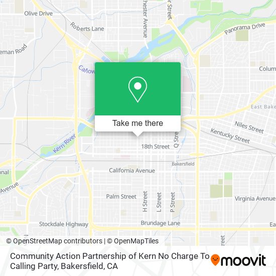 Community Action Partnership of Kern No Charge To Calling Party map