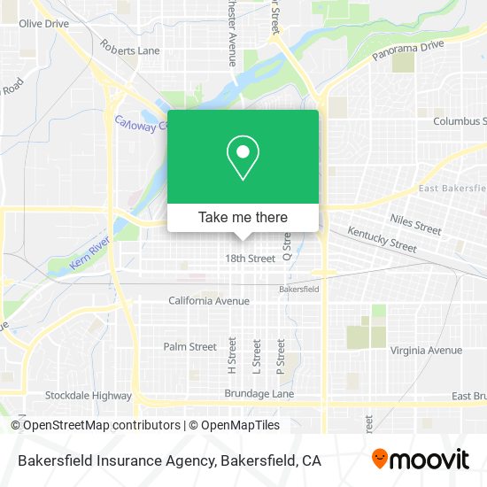 Bakersfield Insurance Agency map