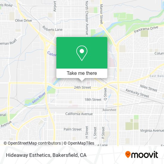 Hideaway Esthetics map