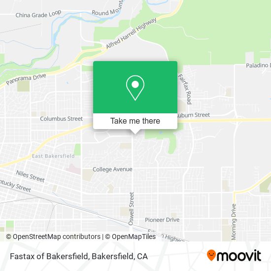 Mapa de Fastax of Bakersfield