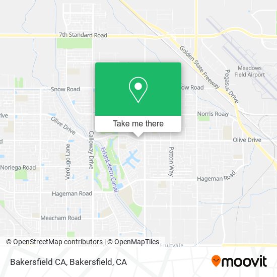 Mapa de Bakersfield CA