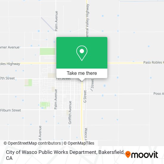 City of Wasco Public Works Department map