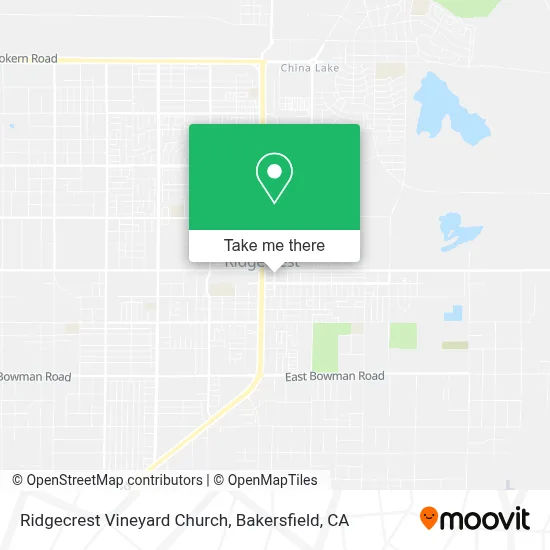 Ridgecrest Vineyard Church map