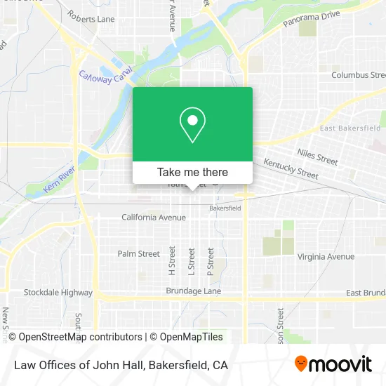Law Offices of John Hall map