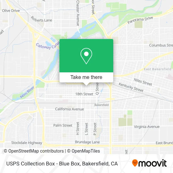 USPS Collection Box - Blue Box map