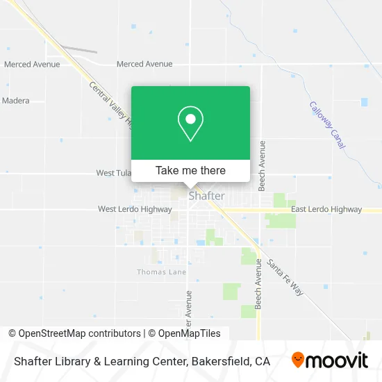 Shafter Library & Learning Center map
