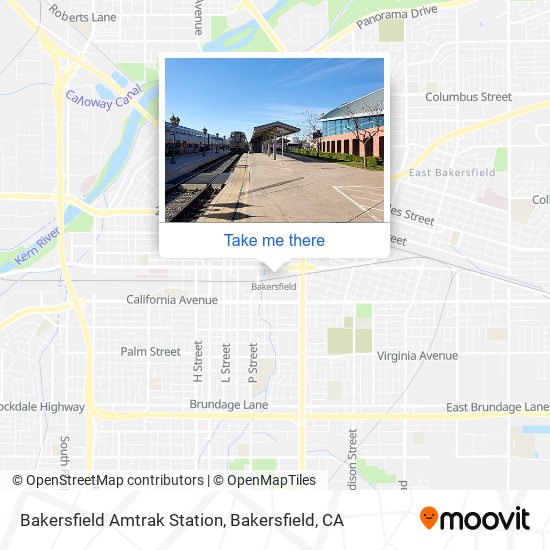 Mapa de Bakersfield Amtrak Station