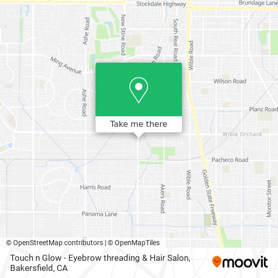 Touch n Glow - Eyebrow threading & Hair Salon map
