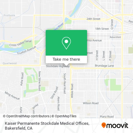 Kaiser Permanente Stockdale Medical Offices map