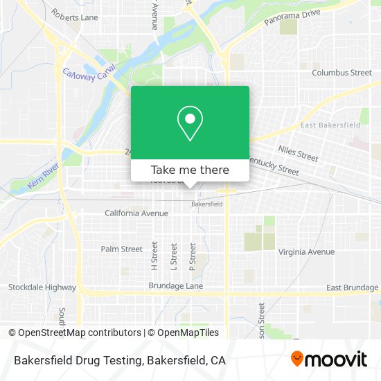 Bakersfield Drug Testing map