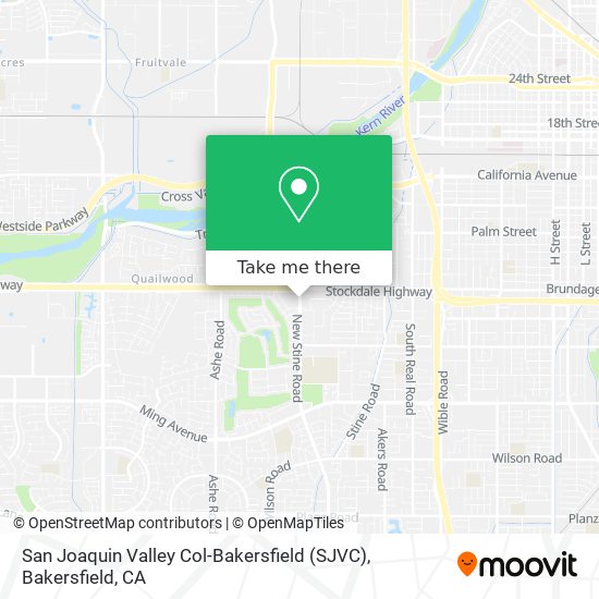 Mapa de San Joaquin Valley Col-Bakersfield (SJVC)