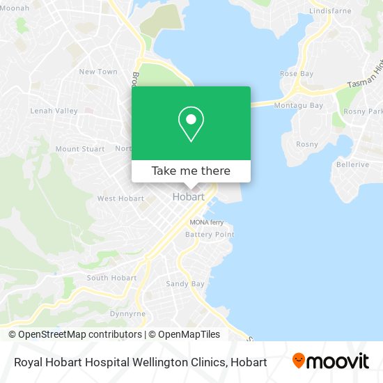 Royal Hobart Hospital Wellington Clinics map