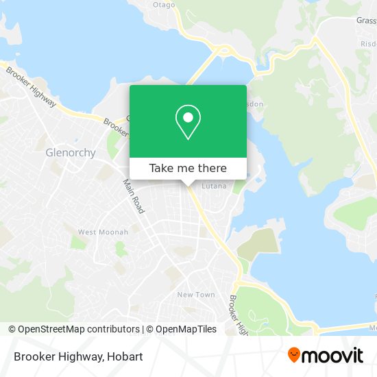 Mapa Brooker Highway