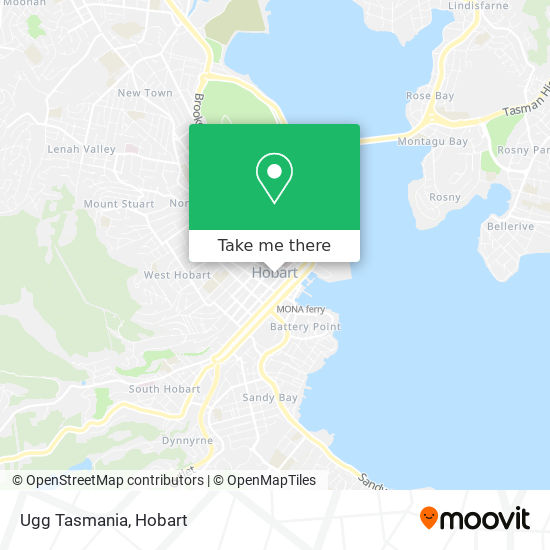 Ugg Tasmania map