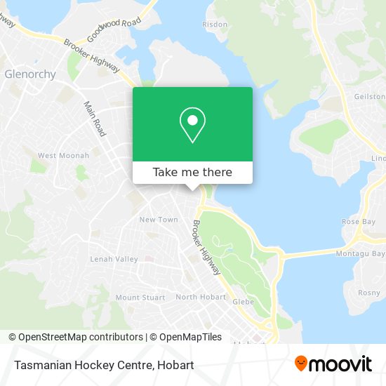 Mapa Tasmanian Hockey Centre