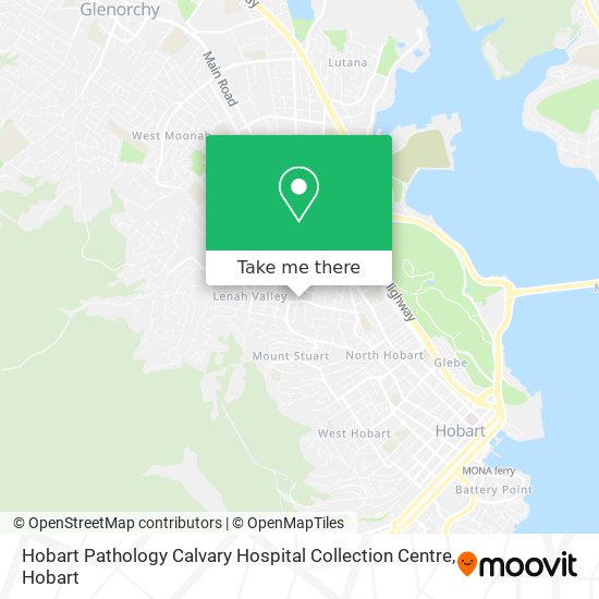 Hobart Pathology Calvary Hospital Collection Centre map