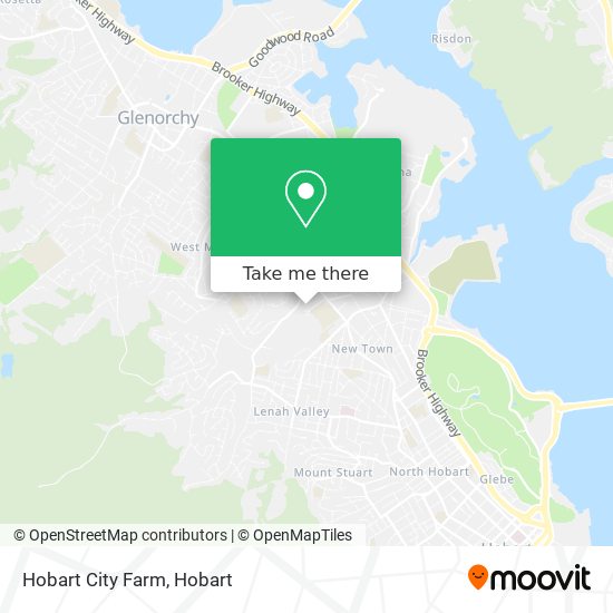 Hobart City Farm map