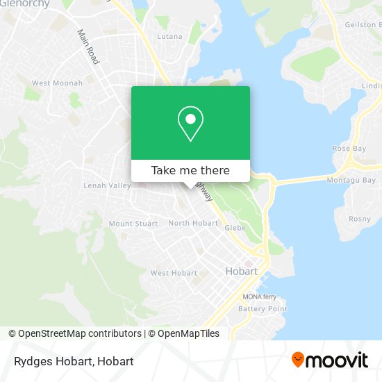 Rydges Hobart map