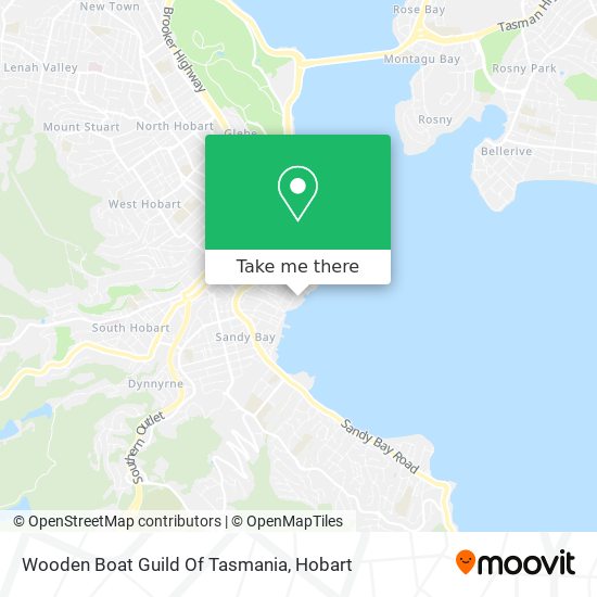 Wooden Boat Guild Of Tasmania map