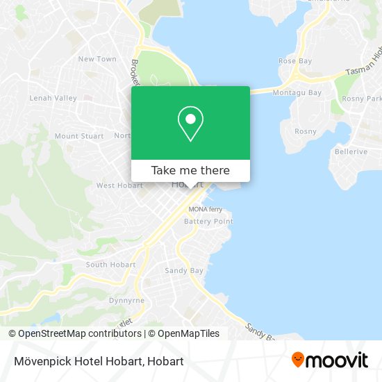 Mövenpick Hotel Hobart map