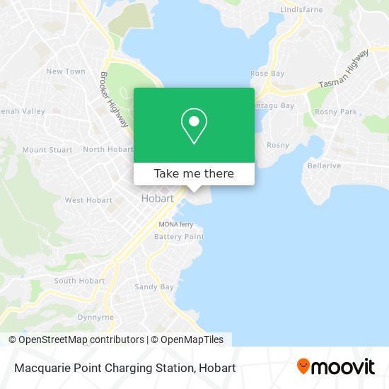 Mapa Macquarie Point Charging Station