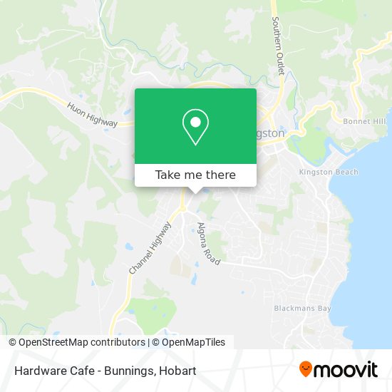 Hardware Cafe - Bunnings map