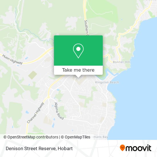Denison Street Reserve map
