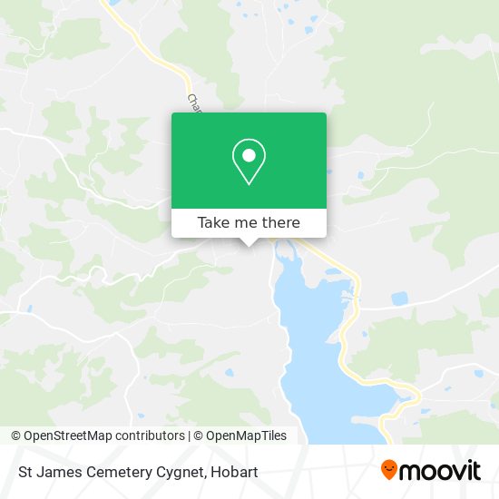 St James Cemetery Cygnet map