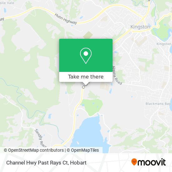 Channel Hwy Past Rays Ct map