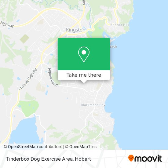 Mapa Tinderbox Dog Exercise Area