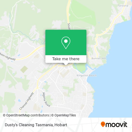 Dusty's Cleaning Tasmania map