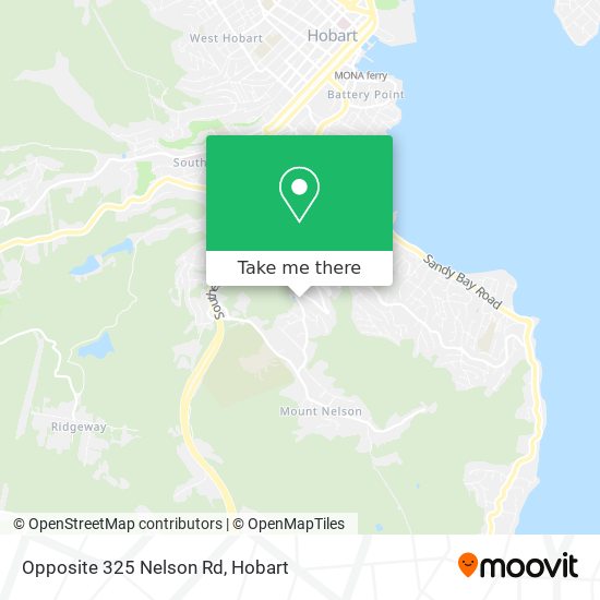 Opposite 325 Nelson Rd map