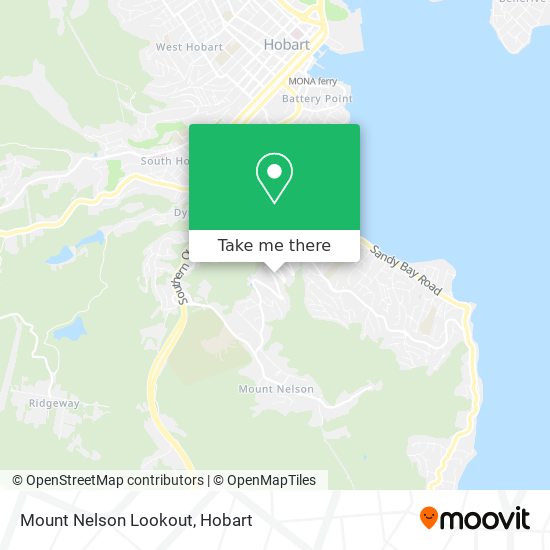 Mount Nelson Lookout map