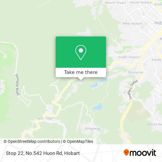 Stop 22, No.542 Huon Rd map