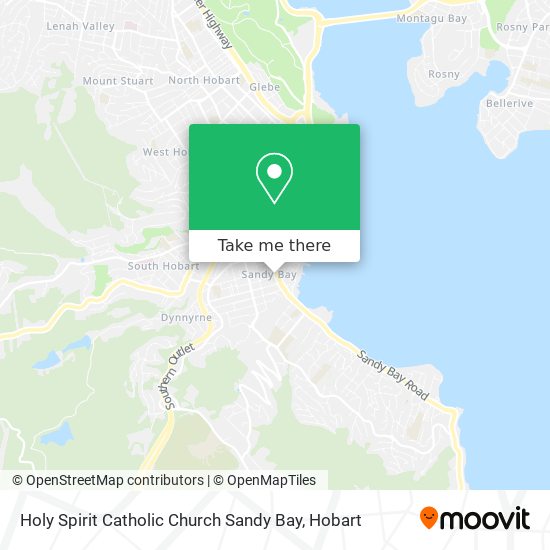Holy Spirit Catholic Church Sandy Bay map