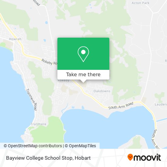 Bayview College School Stop map