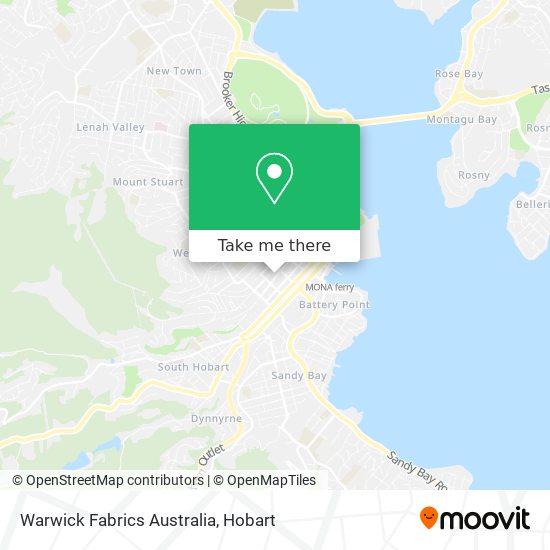 Mapa Warwick Fabrics Australia