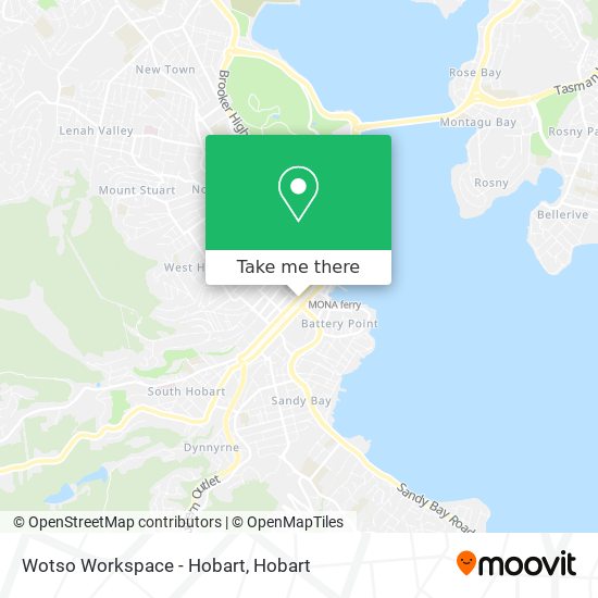 Mapa Wotso Workspace - Hobart