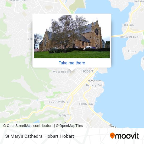 Mapa St Mary's Cathedral Hobart