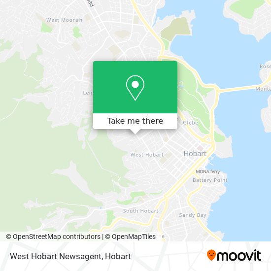 West Hobart Newsagent map