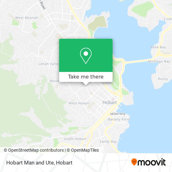 Mapa Hobart Man and Ute