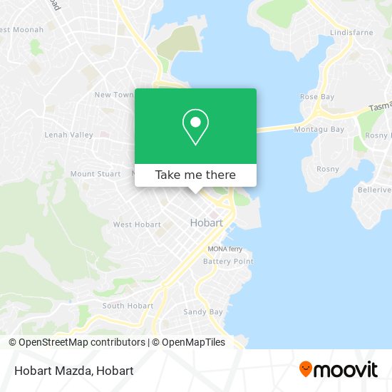 Hobart Mazda map